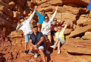 Nasi Goście z DaruNilu w Kanionie. Wycieczka z Sharm el Sheikh i Dahab. Kanion Salama